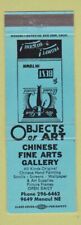 Matchbook Cover - Chinese Fine Arts Gallery Albuquerque NM picture