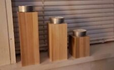 Decorative Candle Holders Hand Crafted Birch 3 Peice  picture