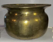 Large Antique Brass Footed Planter/Jardiniere Ferner Fireplace Bowl picture