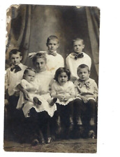 c1900s Group Of Cute Children Boys Girls Kids RPPC Real Photo Postcard picture