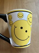 Happy Mug Yellow & Black Smiley Face Mug 12 ounces picture