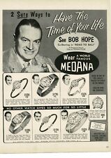 1952 MEDANA Wrist Watch BOB HOPE Vintage Ad  picture