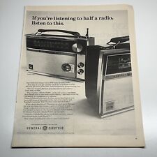 General Electric Overture Jetstream Radio 1965 Vintage Print Ad Life Magazine picture