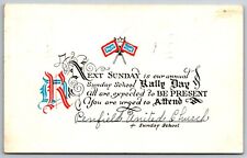 Rally Day Penfield United Church 1937 Wellington Ohio OH Sunday School  Postcard picture
