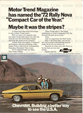 1972 Chevy Rally Nova Vintage Magazine Ad   Motor Trend Compact Car of the Year picture