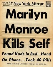 Marilyn Monroe Newspaper Report of Her Death - Photo Print 8 x 10 inches picture