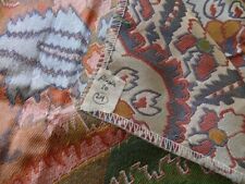 HiGH END 100% SILK IKAT PAISLEY BLUE ORANGE RED GREEN #24 Pbox 20 picture