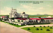 Vintage Postcard- OLD SAN XAVIER MISSION, TUCSON, AZ. picture