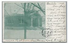 Early 1904 Private Mailing Card Library at CASTILE NY New York Vintage Postcard picture