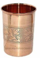 Copper Water Glass Embossed Drinking Tumbler Cup Ayurvedic Health Benefits 300ML picture
