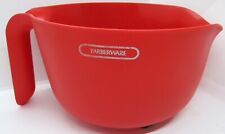 Vintage Farberware Large Red Plastic, Handled Mix & Pour Bowl. picture
