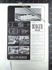 1965 ADVERTISING ADVERTISEMENT for Burger Co. 68 motor yacht boat picture