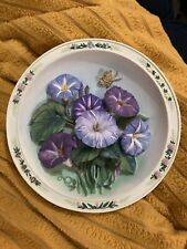 “ The Morning Glory Garden” Porcelain Plate By Lena Liu 1997 picture