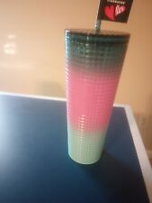Starbucks NEW 2024 Release Valentine LOVE Smooth Gradient Grid  24oz Tumbler NWT picture