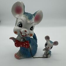 Vintage Arnart Anthropomorphic Blue Mouse With Baby  picture