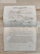 ANTIQUE 1867 CHINA CHINESE SLAVES HAVANA CUBA CONTRACT DOCUMENT SIGNED picture