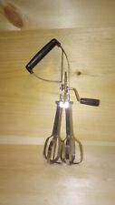 Vintage Ekco Best Egg Beater Hand Held Mixer Stainless Steel Black Handle USA picture