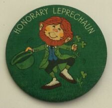 Vintage HONORARY LEPRECHAUN button badge pin St Patrick's Day © Hallmark Cards  picture
