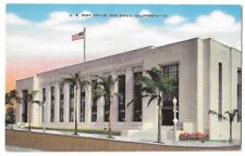 San Diego California c1940's United States Post Office, U. S. flag picture