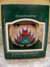 Hallmark 1986 Grandmother Satin Ball Christmas Ornament picture