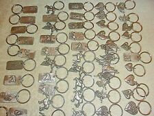 40 PIECE LOT #2 WHOLESALE PEWTER  KEYCHAINS ASSORTED PIECES NEW NEVER USED #53 picture