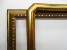Lot Of 2 VTG Solid Wood Gold & Brown Pic Frames Fits 16 X 20 & 18 X 21 3/4