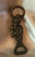 Rare Antique English Brass Monkey Bottle Opener picture