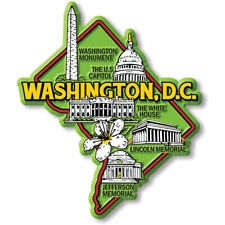 Washington, D.C. Colorful State Magnet by Classic Magnets, 3.4