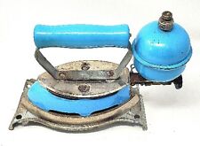 Vintage Coleman Instant - Lite model #4A Blue Enamel 1930s Gas Steam Iron w/base picture