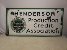 Rare 1930's Henderson North Carolina Porcelain Agricultural Advertising Sign picture