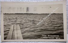 RPPC TWIN LAKES WISCONSIN LAKE ELIZABETH 1931 picture
