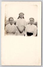 RPPC Two Edwardian Old Women with Young Girl Faces of the Past Postcard G24 picture