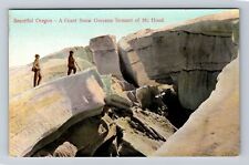 OR-Oregon, A Giant Snow Grevasse Summit Of Mount Hood, Antique Vintage Postcard picture