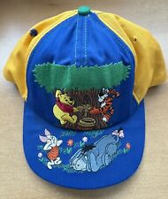 Vtg 90s Goofys Hat Co Disney Winnie The Pooh Hat Cap Embroidered Panels picture