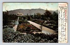 Pasadena CA-California, A Residence, Large Floral Garden, Vintage Postcard picture