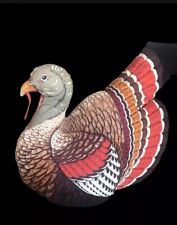Vintage Handmade Cloth Stuffed Fabric Turkey Thanksgiving Decor Centerpiece 14” picture
