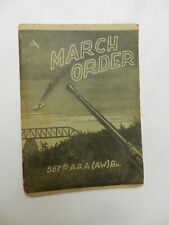 1945, March Order The 567 Anti-Aircraft Artillery.., SB WW2 RARE UNIT HISTORY picture