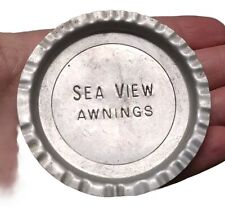 Vintage Metal Sea View Awnings 3 inch Ashtray Or Drink Coaster picture