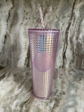 Starbucks Pink Grid Disco Holiday 2020 Cold Cup Tumbler 24oz  picture