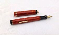 VINTAGE WAHL EVERSHARP CORAL RED RING TOP FOUNTAIN PEN 1930s ART DECO PEN picture