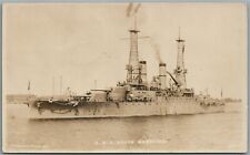 USS SOUTH CAROLINA AMERICAN MILITARY SHIP ANTIQUE REAL PHOTO POSTCARD RPPC picture