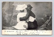 Antique Romance Postcard Man Woman Embrace Murry Jordan Big Hat Paducah KY 1907 picture