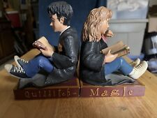 ENESCO Harry Potter & Hermione Granger PAIR of Bookends (2000) Good Condition picture