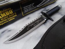 Rambo II Limited Signature Mini Bowie Combat Knife HCG 9432 Leather Sheath New picture