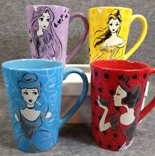 Set Of 4 GOA - Disney Store Princess Mugs Belle Cinderella Snow White Rapunzel picture
