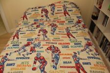 Vintage 1975 NFL Football Team Logo Names - Bed Spread - Full Size Bed picture