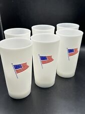 Rare Lot of 6 Vintage Tupperware USA American Flag Tumblers Drink #873-29 picture