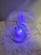 Hand Blown Glass Christmas Tree Light up LED Globe picture