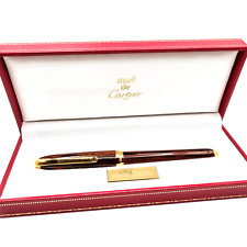 LOUIS CARTIER FOUNTAIN PEN FLAMED EBONITE AND GOLD  LIMITED EDITION  NEW/MINT picture