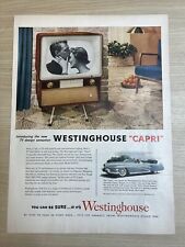 Westinghouse Capri TV Television 1954 Vintage Print Ad Life Magazine picture